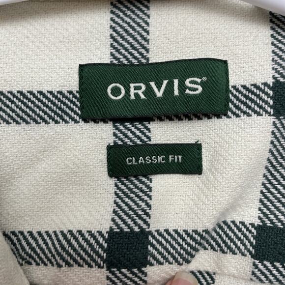 Orvis Heavy Twill Shacket Mens XXL Green Check Cotton Classic Fit Shirt Jacket - Picture 3 of 8